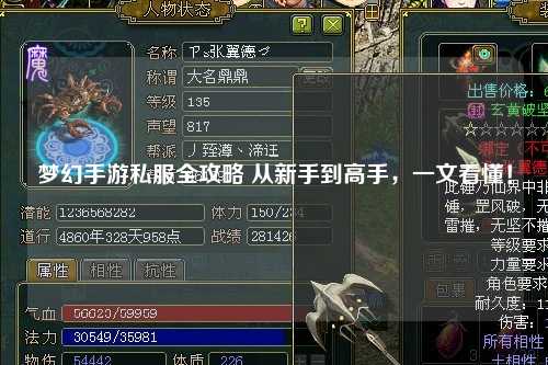 梦幻手游私服全攻略 从新手到高手，一文看懂！